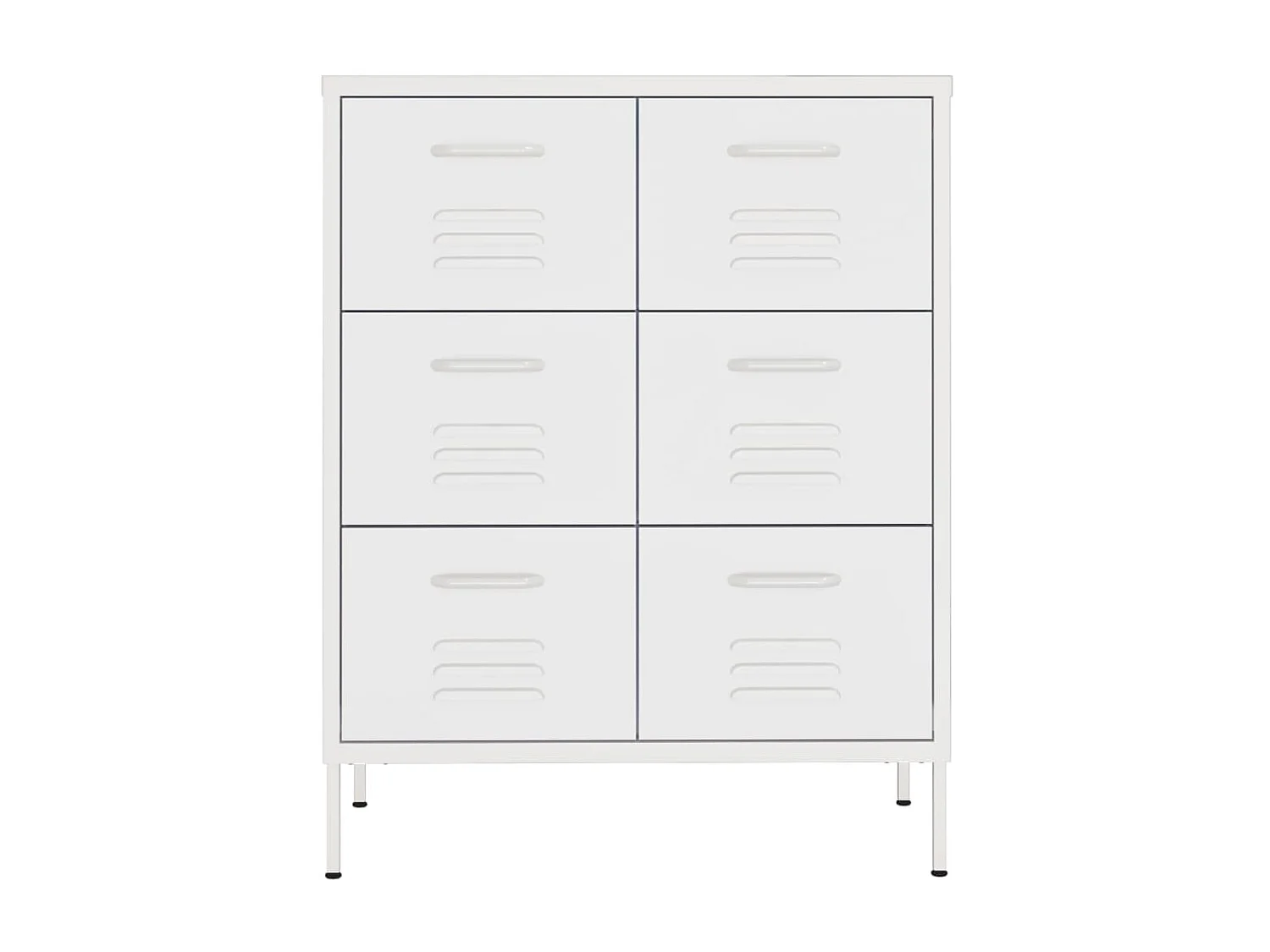 Armoire à tiroirs Blanc 80x35x101,5 Acier