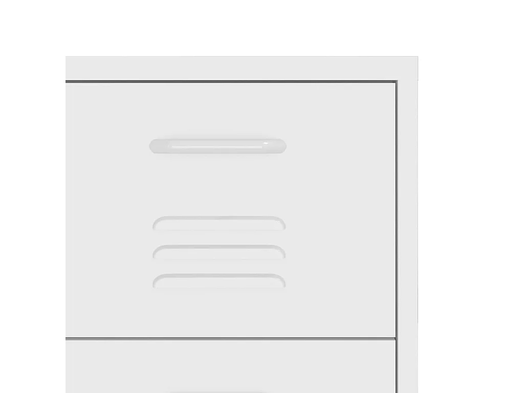 Armoire à tiroirs Blanc 80x35x101,5 Acier