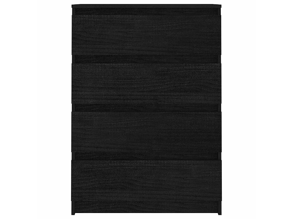 Armoire d'appoint Noir 60x36x84 Bois de pin massif