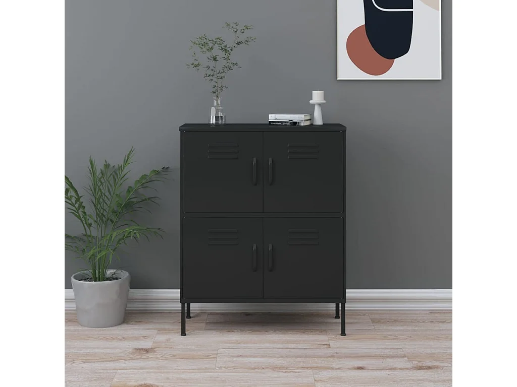 Armoire de rangement Noir 80x35x101,5 Acier