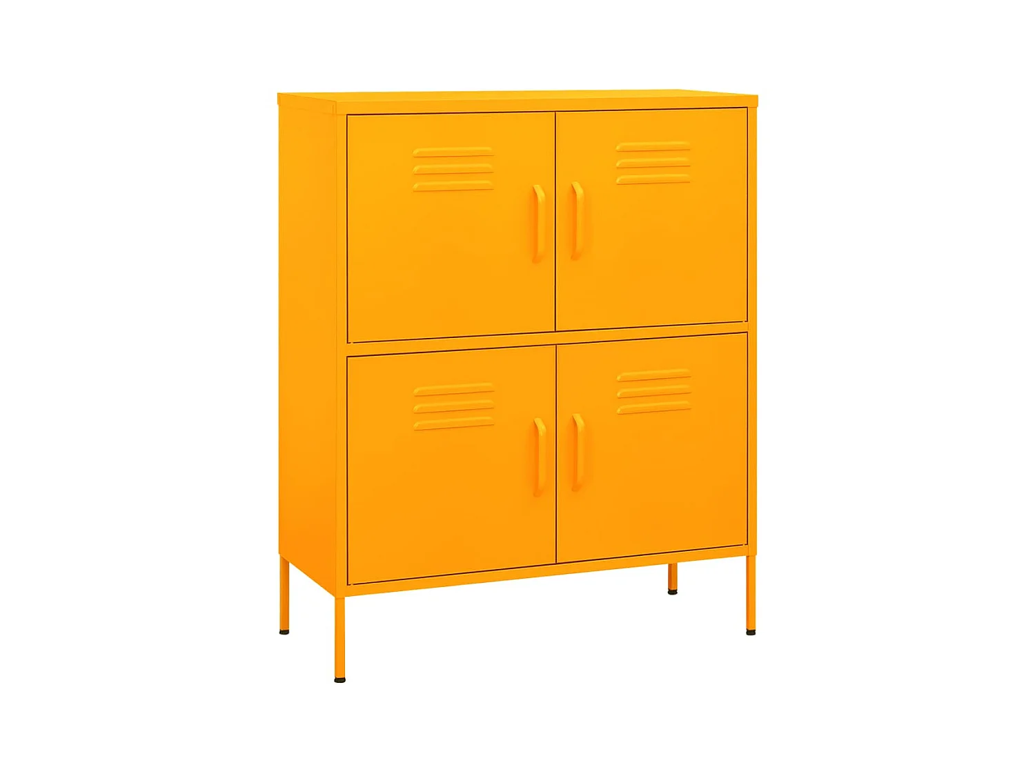 Armoire de rangement Jaune moutarde 80x35x101,5 Acier 3