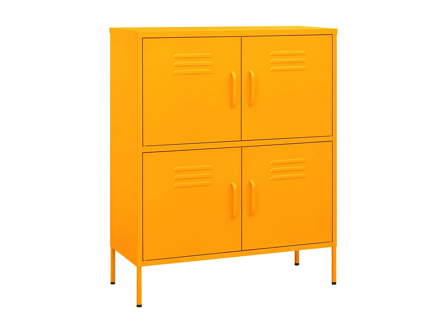 Armoire de rangement Jaune moutarde 80x35x101,5 Acier 3