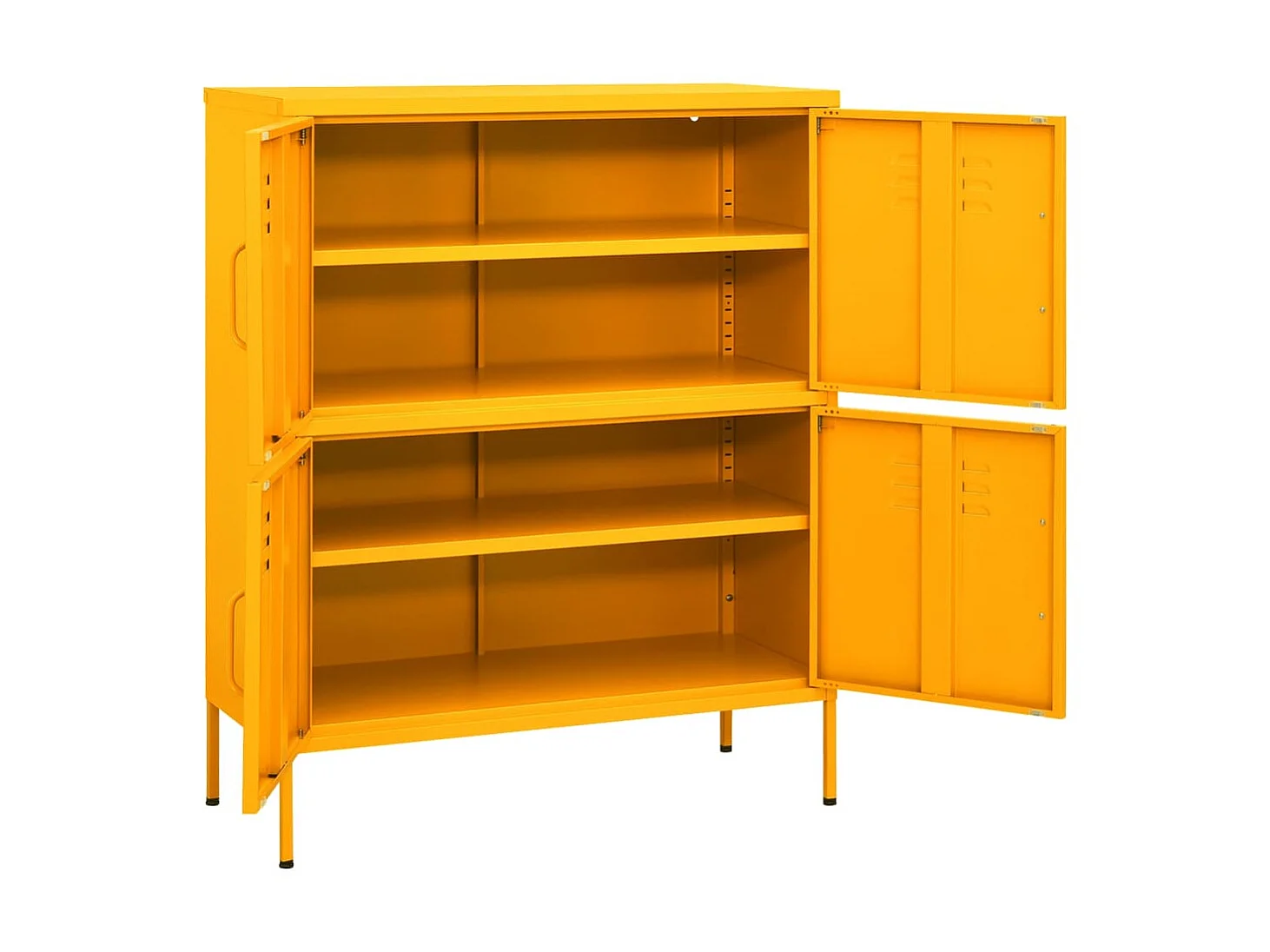 Armoire de rangement Jaune moutarde 80x35x101,5 Acier 3