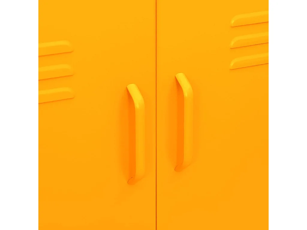 Armoire de rangement Jaune moutarde 80x35x101,5 Acier 3