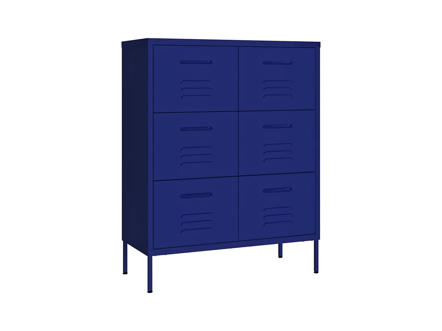 Armoire à tiroirs Bleu marine 80x35x101,5 Acier