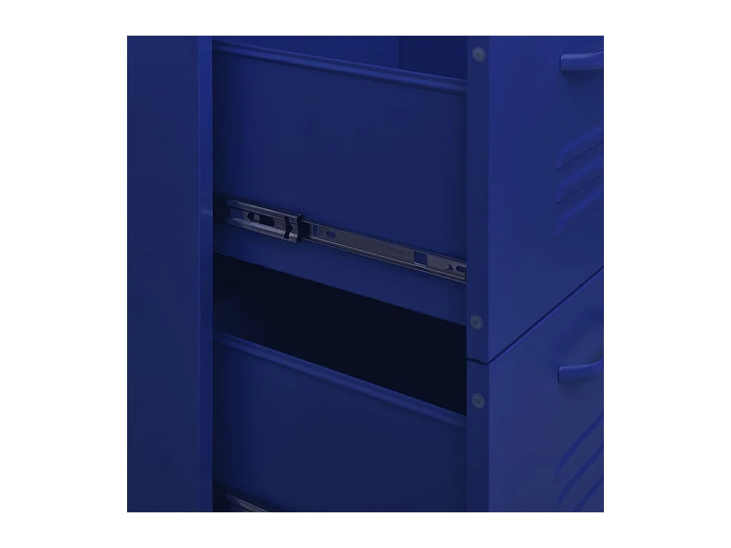 Armoire à tiroirs Bleu marine 80x35x101,5 Acier