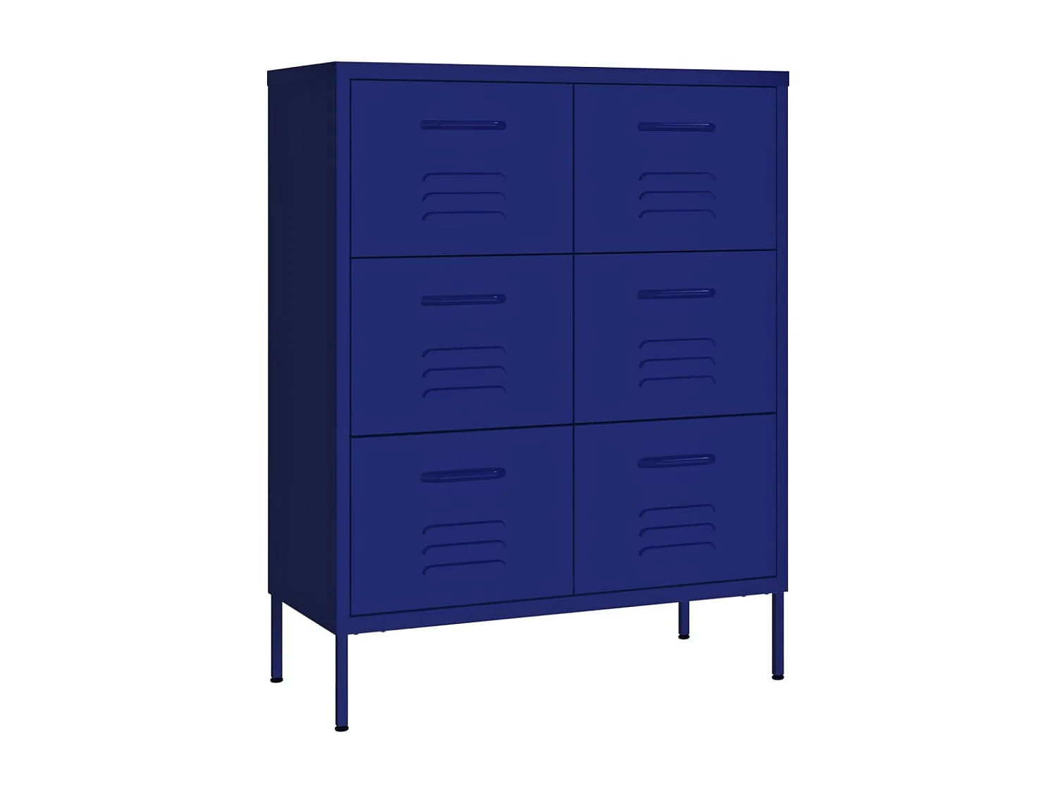 Armoire à tiroirs Bleu marine 80x35x101,5 Acier