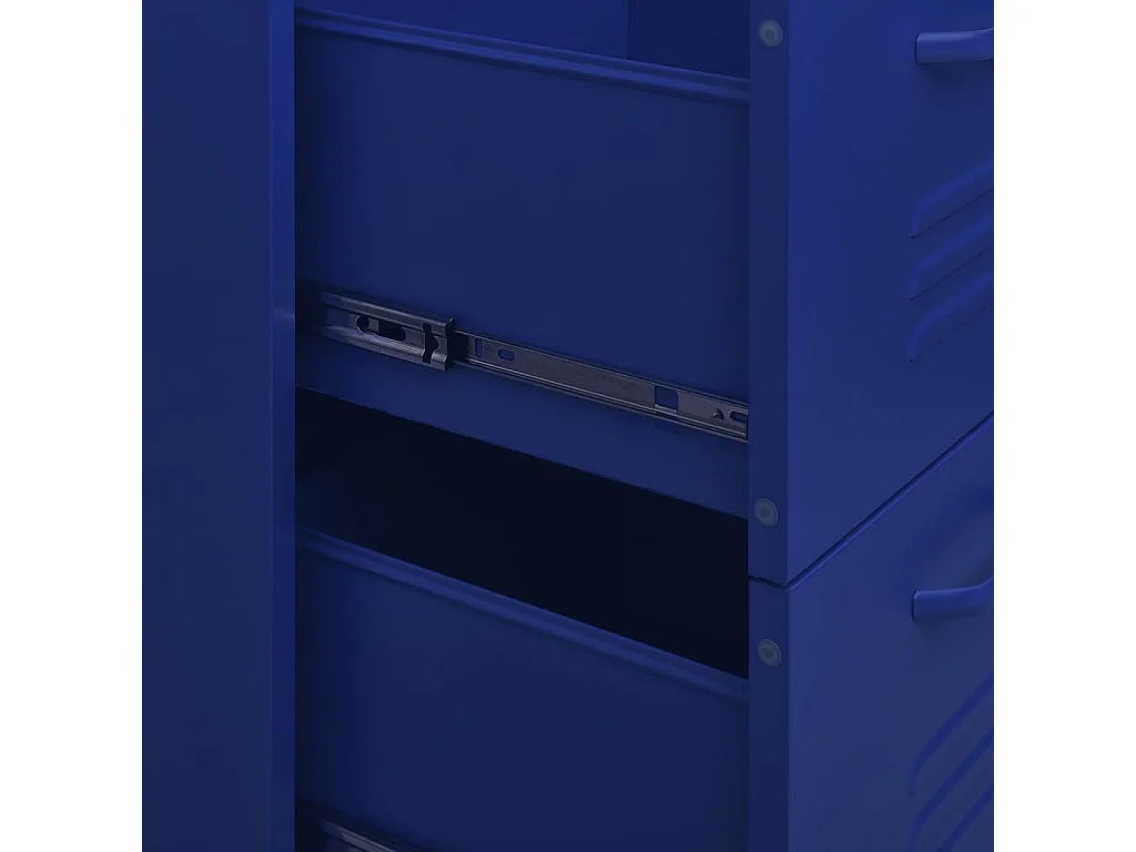 Armoire à tiroirs Bleu marine 80x35x101,5 Acier