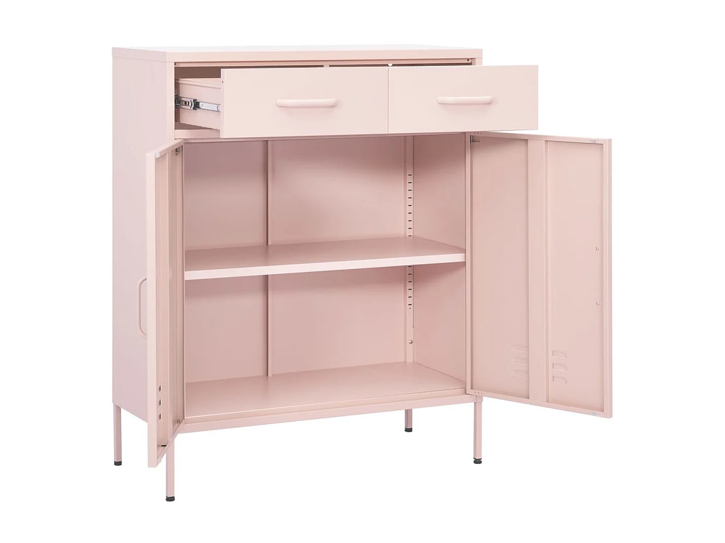 Armoire de rangement Rose 80x35x101,5 Acier 3