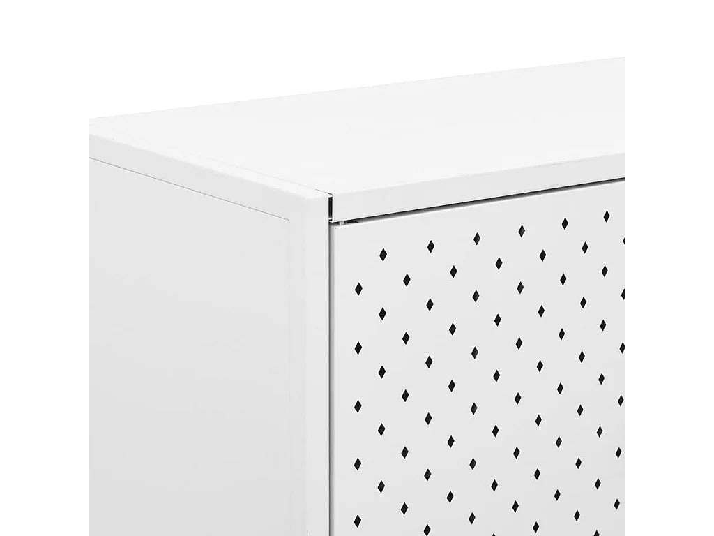 Commode Blanche 75x35x75 Acier