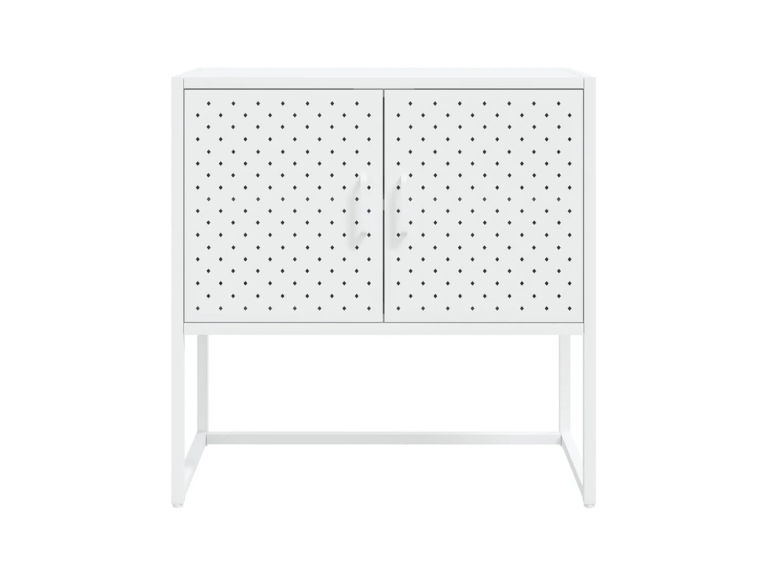 Commode Blanche 75x35x75 Acier