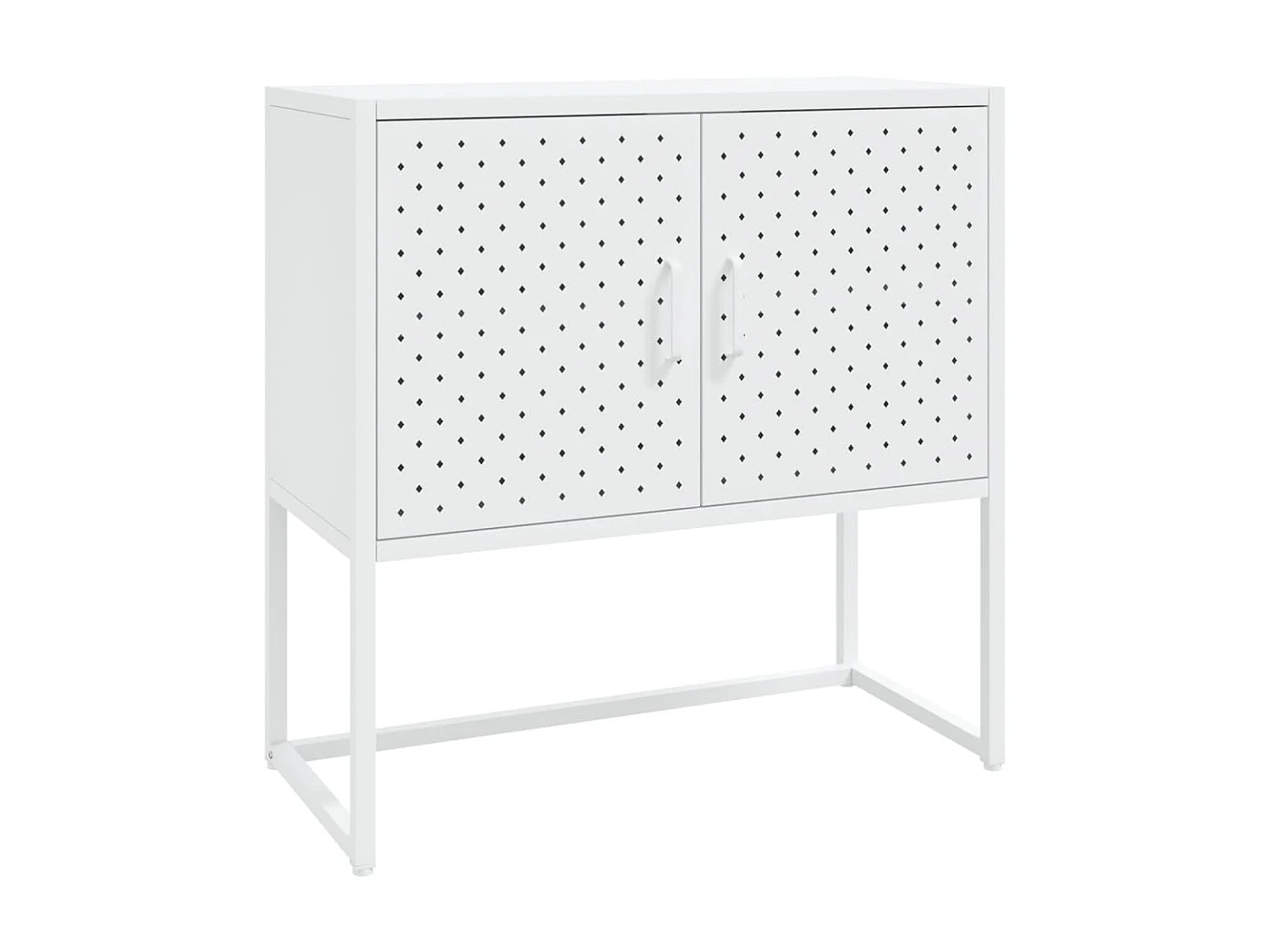 Commode Blanche 75x35x75 Acier