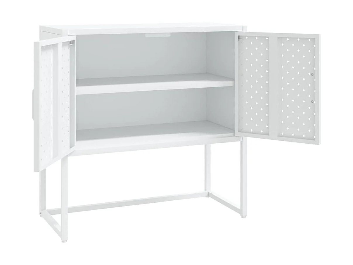 Commode Blanche 75x35x75 Acier