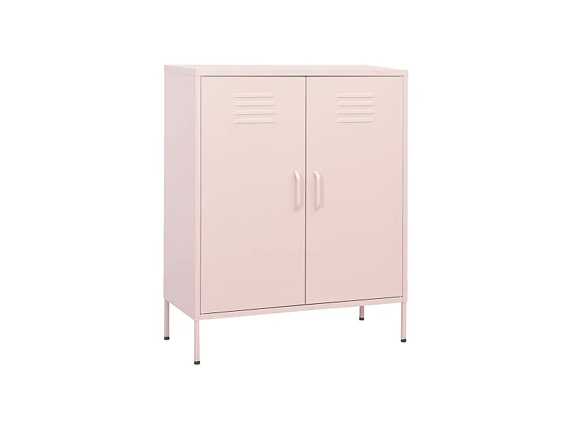 Armoire de rangement Rose 80x35x101,5 Acier 2