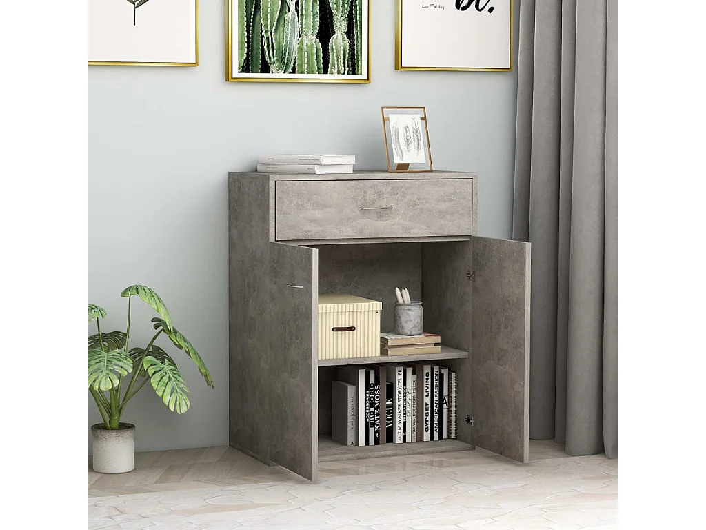 Commode Gris béton 60 x 30x75 2