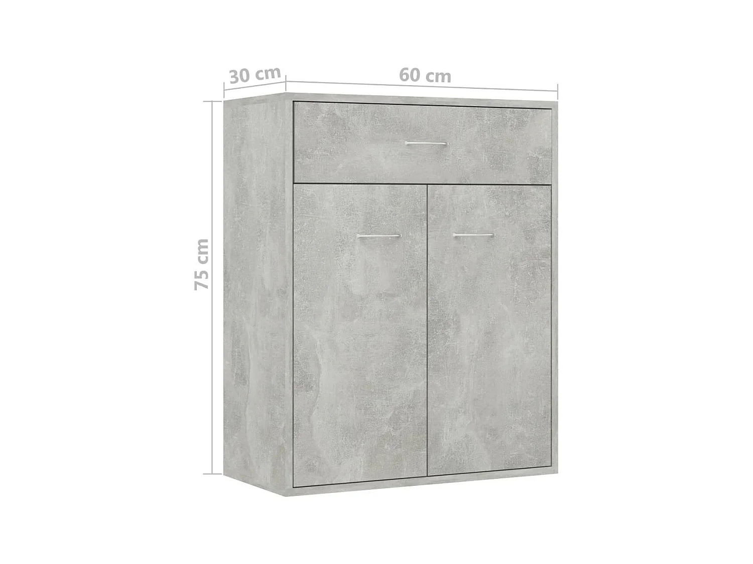 Commode Gris béton 60 x 30x75 2
