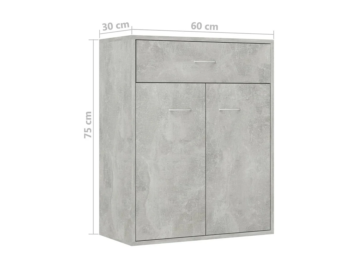 Commode Gris béton 60 x 30x75 2