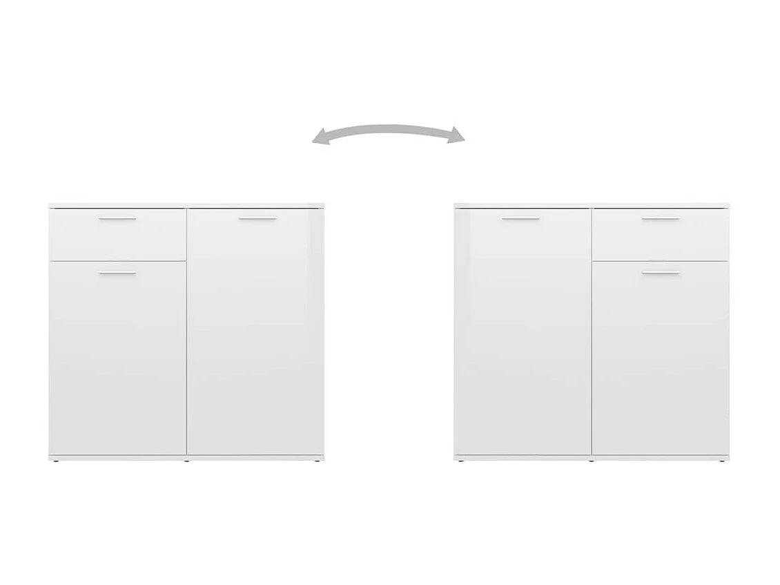 Buffet Blanc brillant 80x36x75