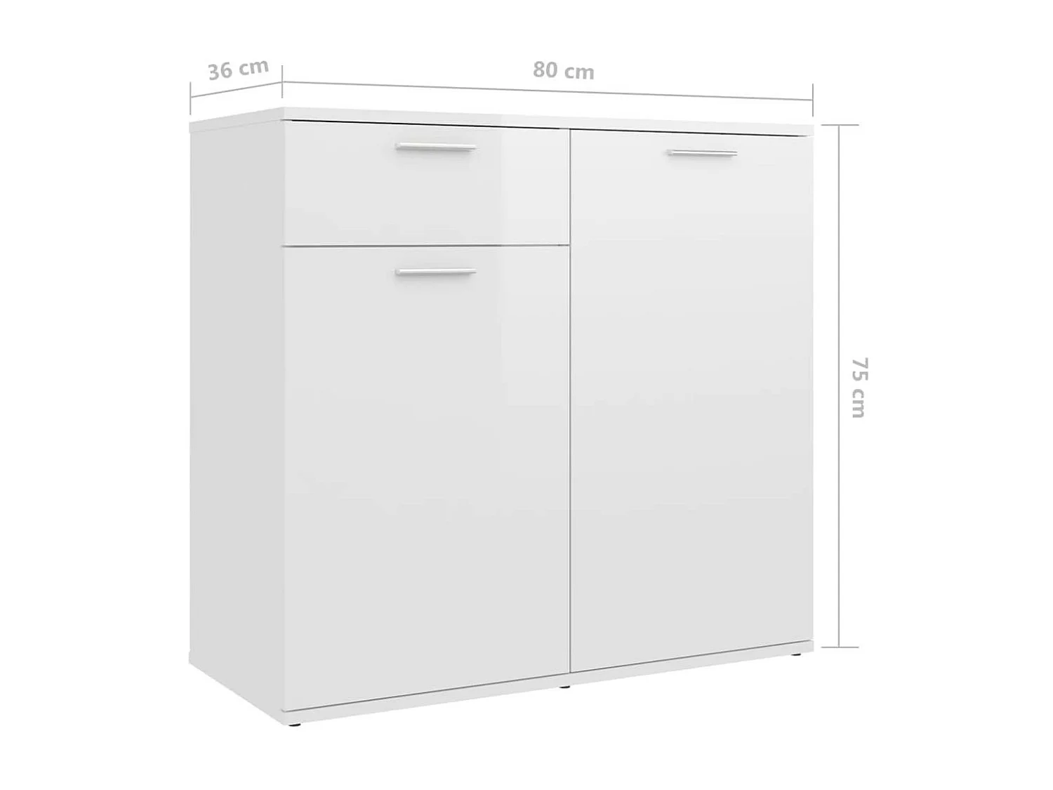 Buffet Blanc brillant 80x36x75
