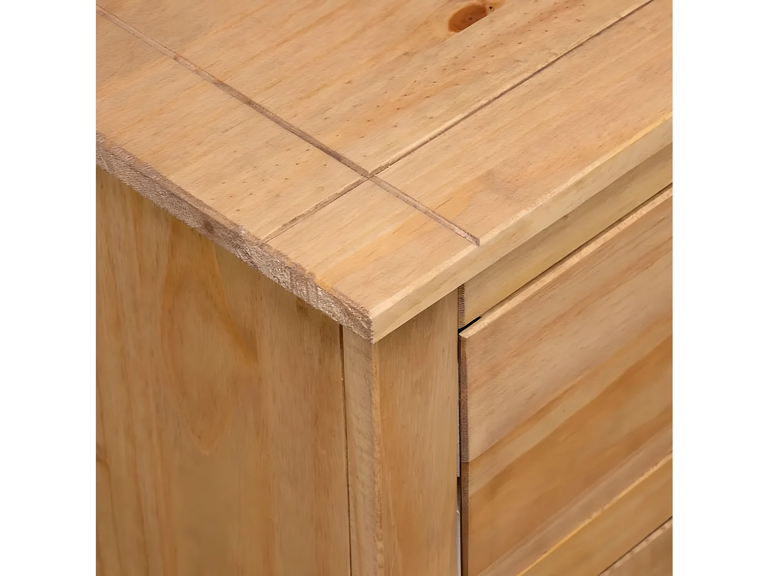 Commode 2 portes 2 tiroirs pin massif clair Iris