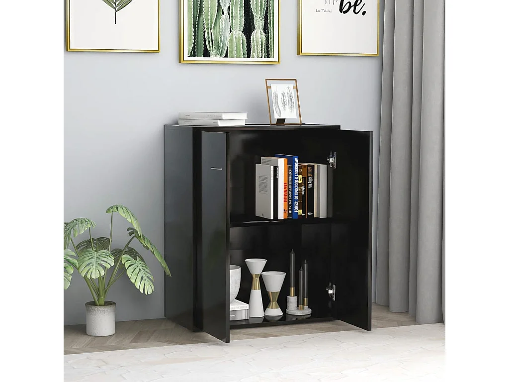 Commode Noir 60x30x75 Mabelo