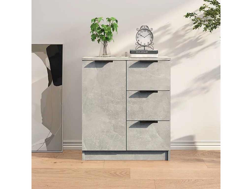 Buffet Gris béton 60x30x70 Bois d'ingénierie