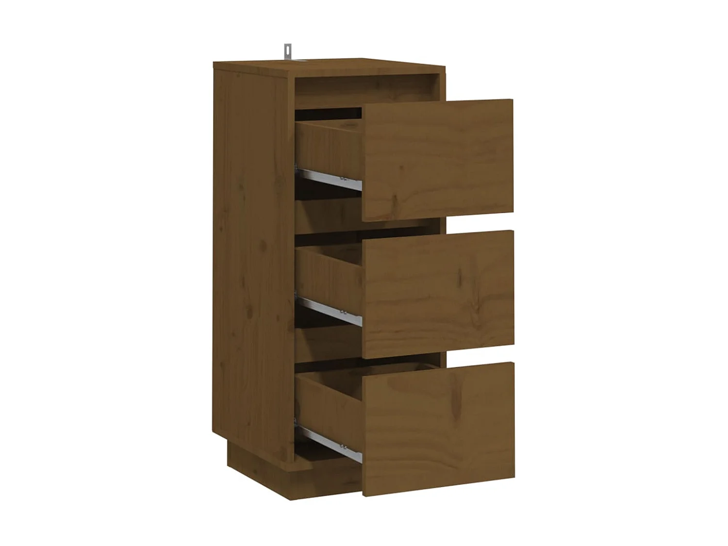 Buffets 2 pcs Marron miel 32x34x75 Bois massif de pin