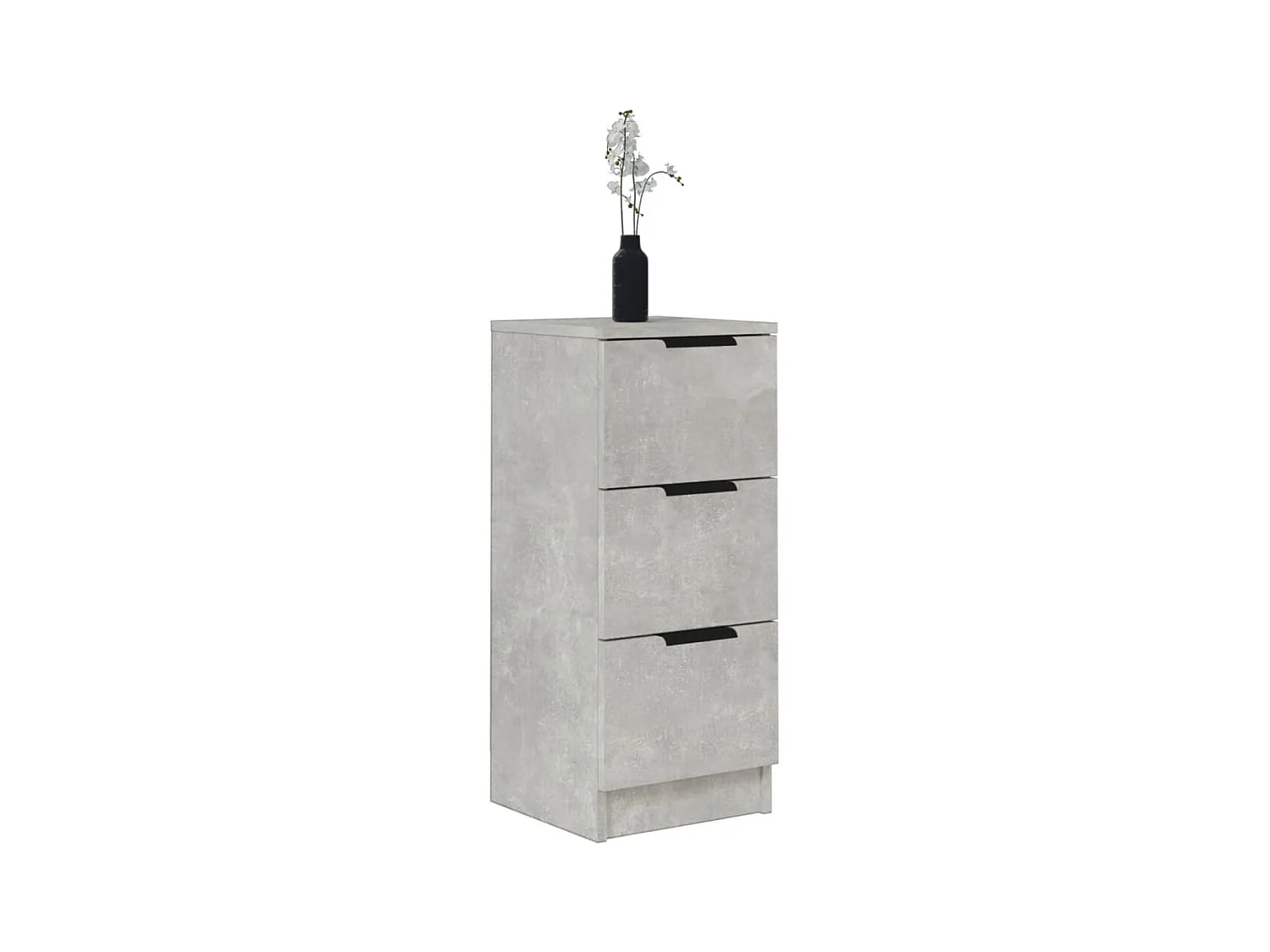 Buffets 2 pcs Gris béton 30x30x70 Bois d'ingénierie