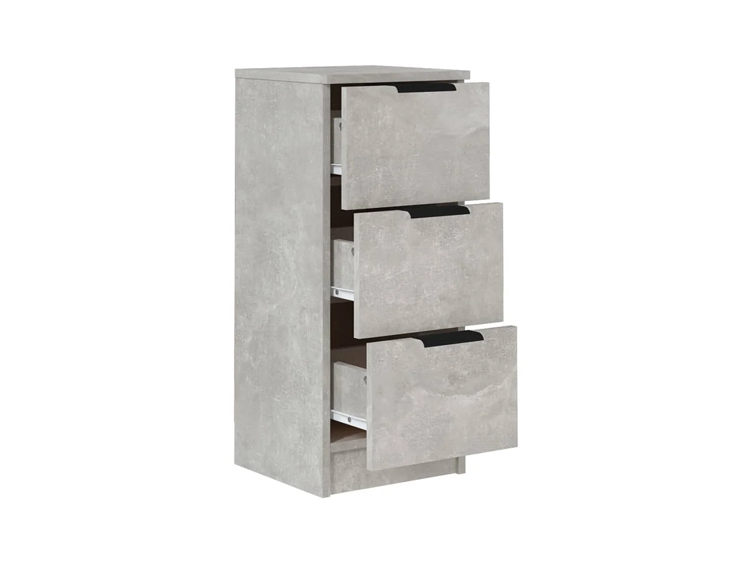 Buffets 2 pcs Gris béton 30x30x70 Bois d'ingénierie