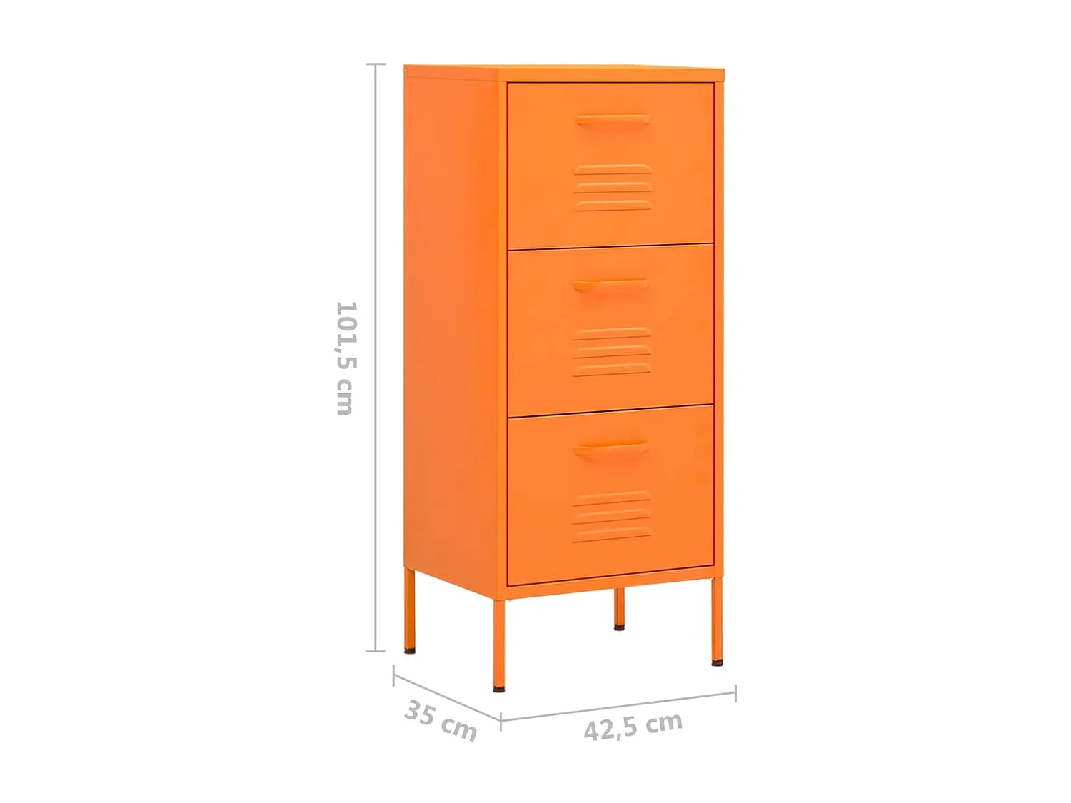 Armoire de rangement Orange 42,5x35x101,5 Acier