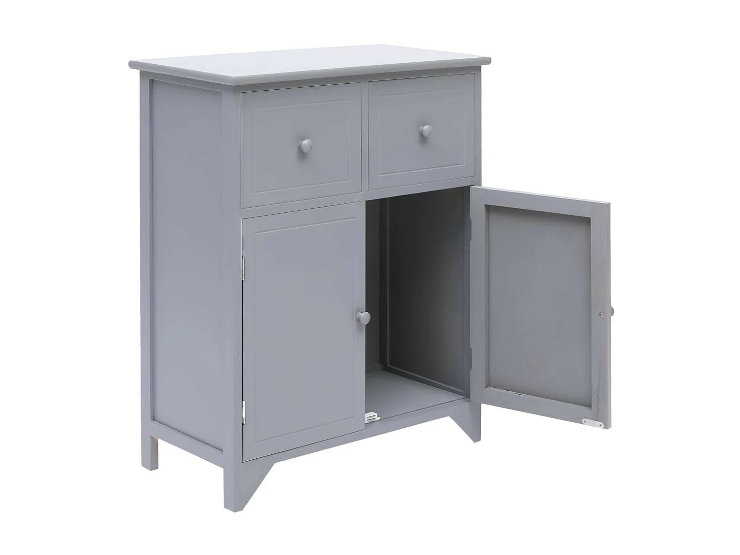 Bijzetkast 60x30x75 cm paulowniahout grijs