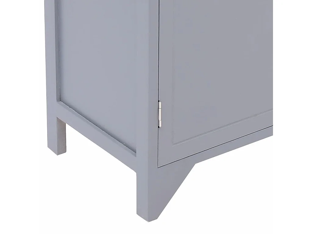 Bijzetkast 60x30x75 cm paulowniahout grijs