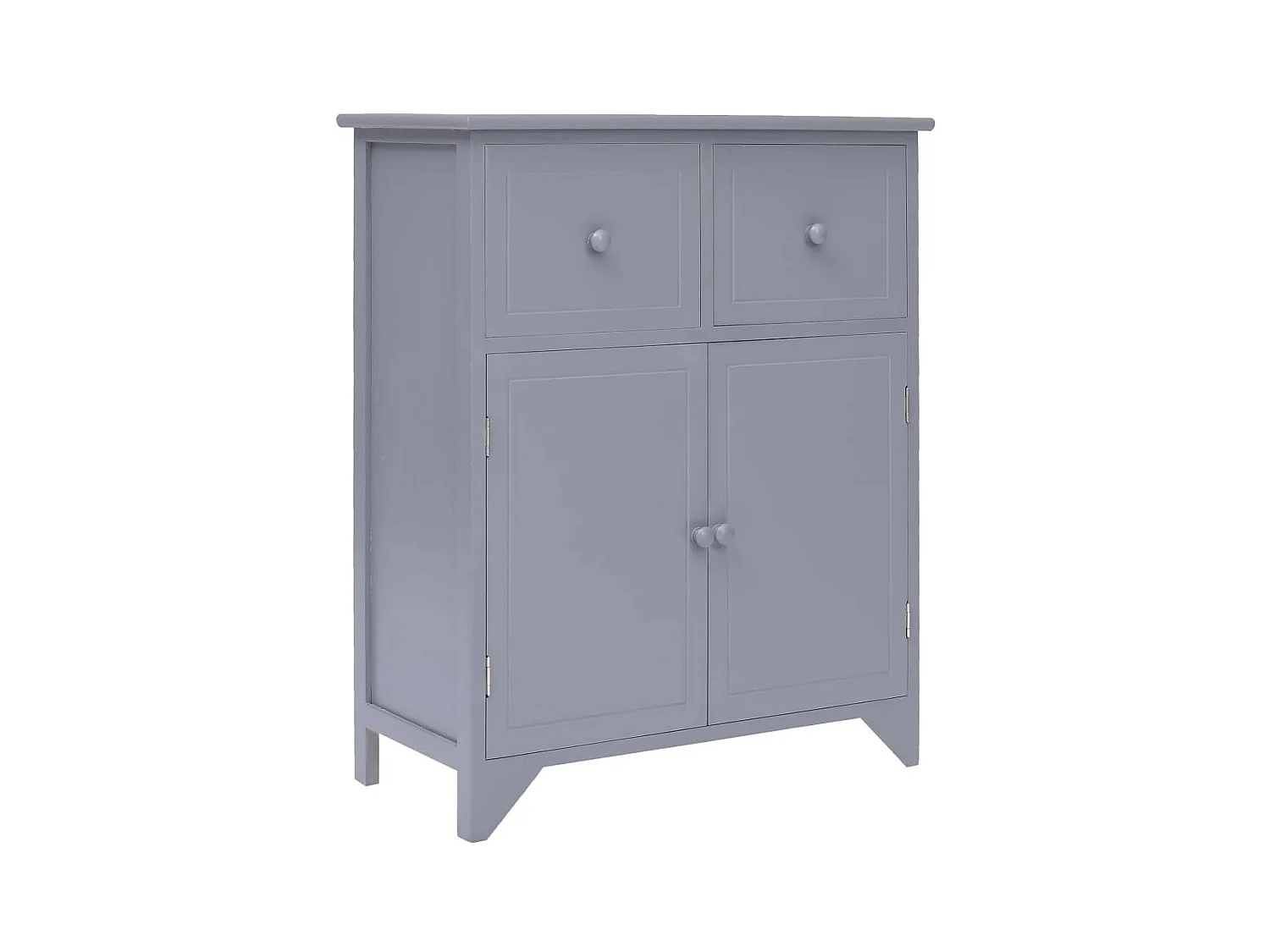 Armoire latérale Gris 60x30x75 Bois de Paulownia
