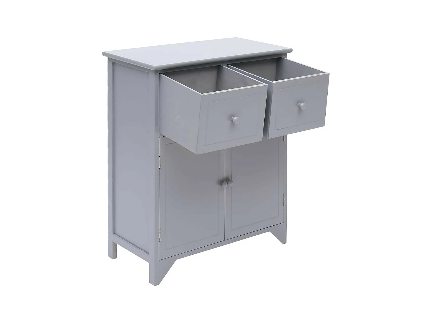 Armoire latérale Gris 60x30x75 Bois de Paulownia
