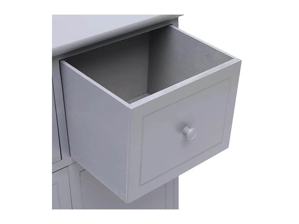 Armoire latérale Gris 60x30x75 Bois de Paulownia
