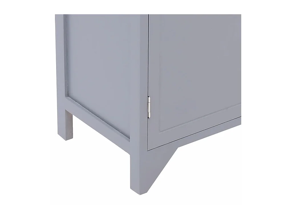 Armoire latérale Gris 60x30x75 Bois de Paulownia