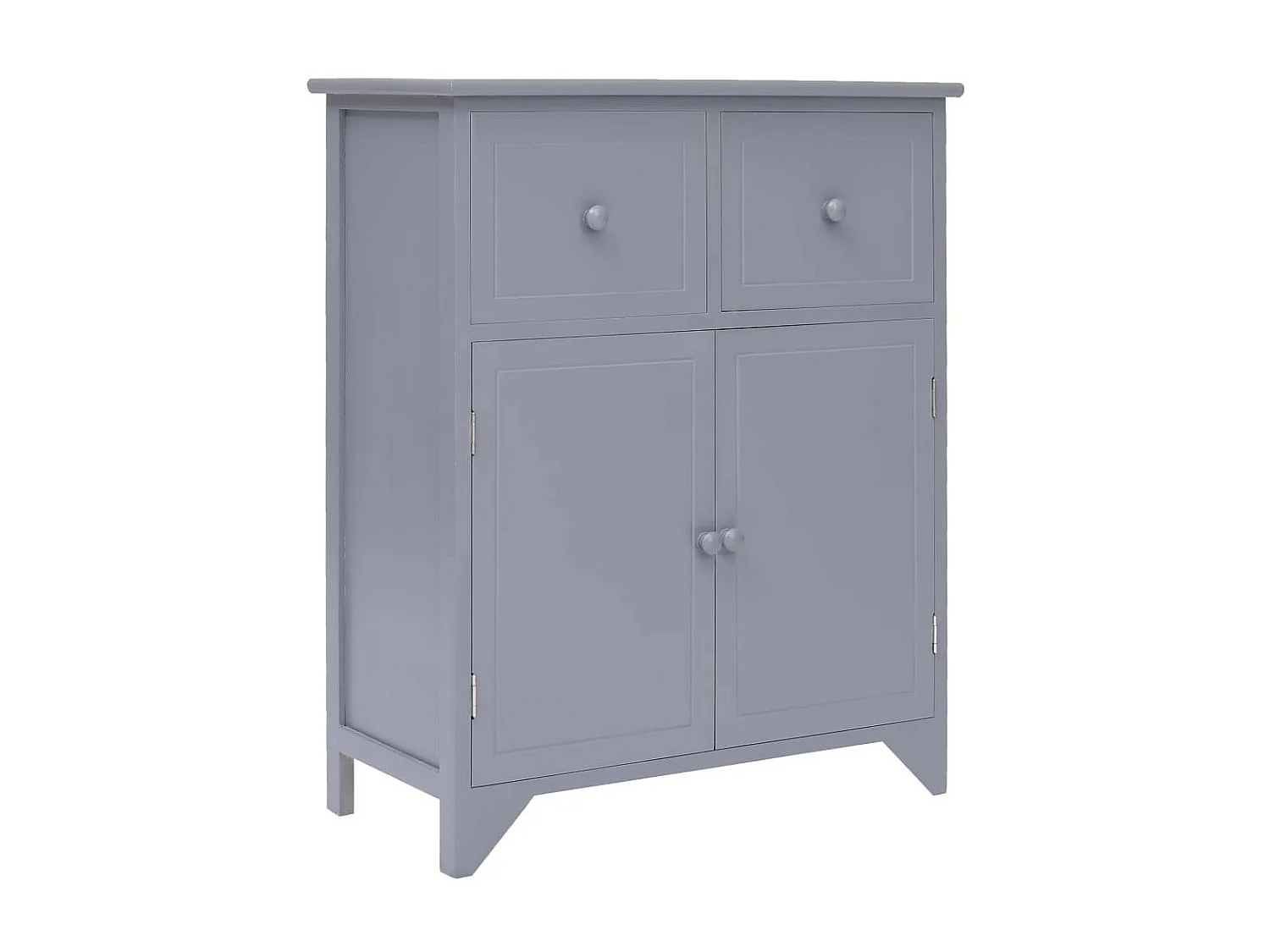 Armoire latérale Gris 60x30x75 Bois de Paulownia