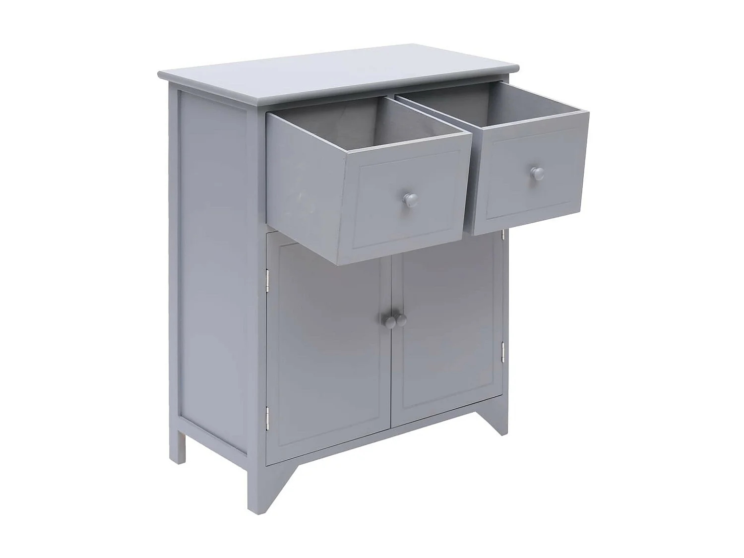 Armoire latérale Gris 60x30x75 Bois de Paulownia