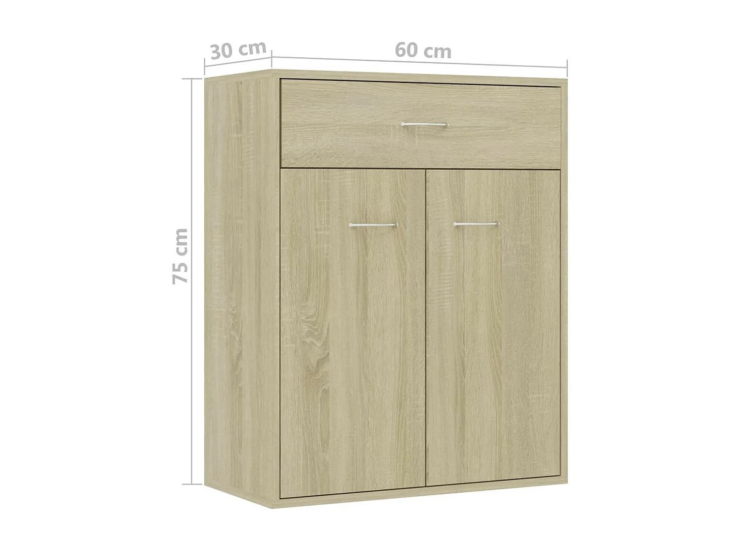 Commode Chêne sonoma 60x30x75