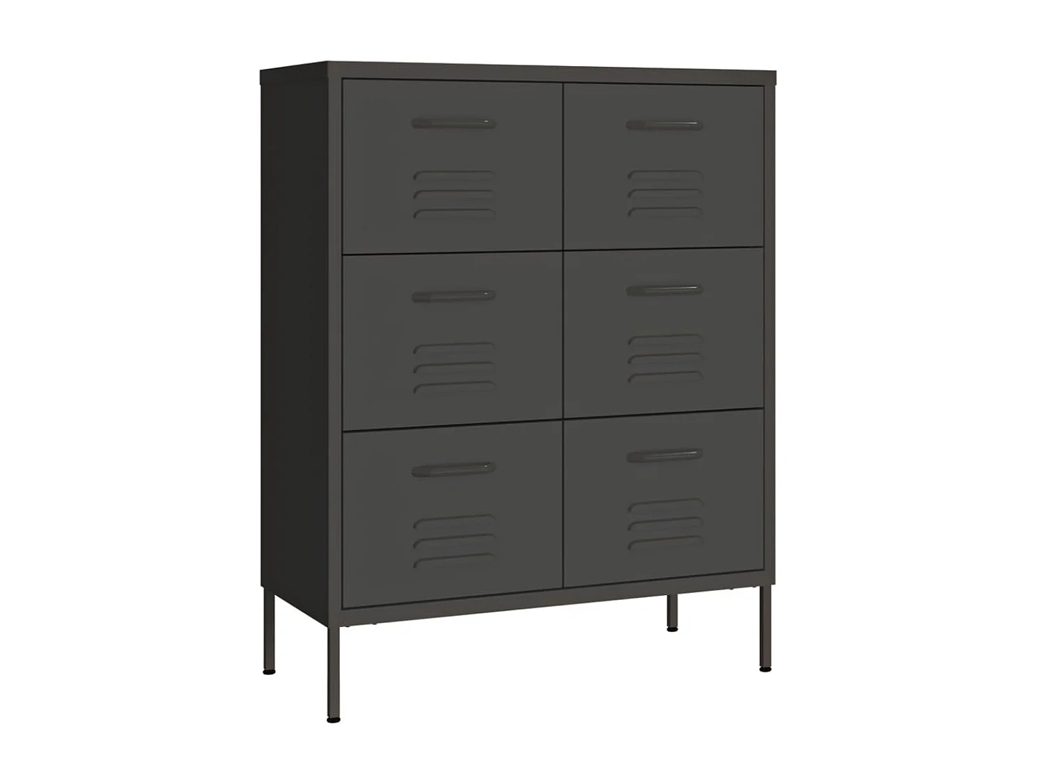 Armoire à tiroirs Anthracite 80x35x101,5 Acier