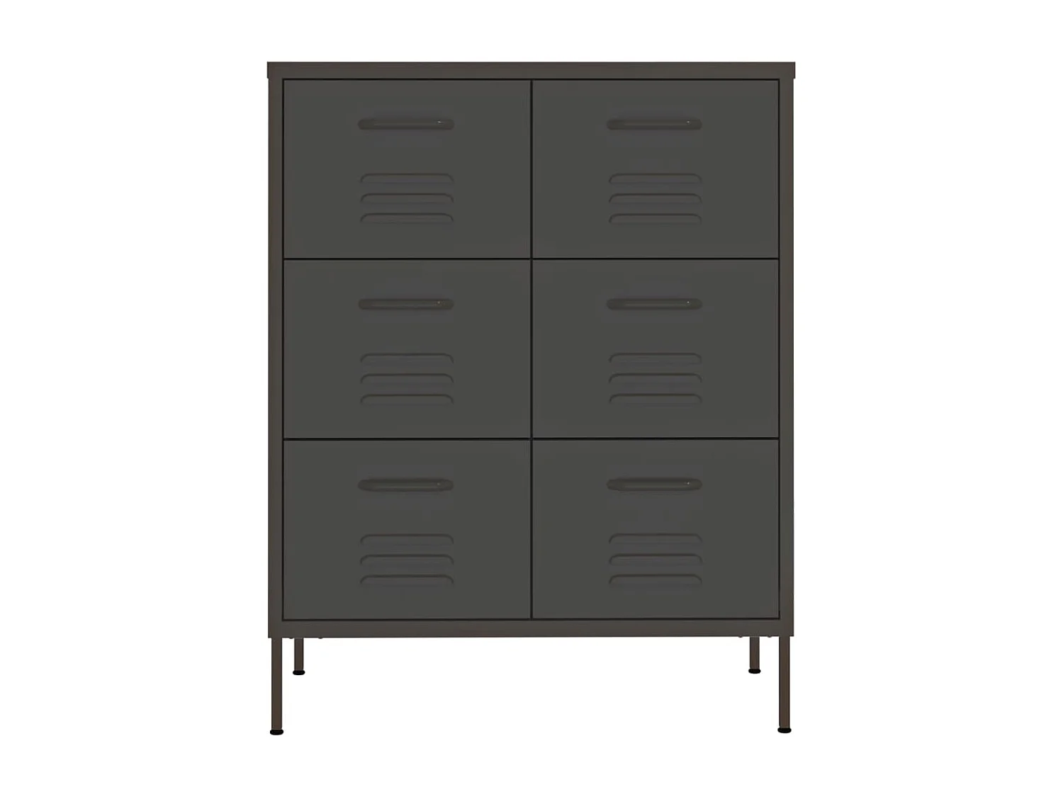 Armoire à tiroirs Anthracite 80x35x101,5 Acier