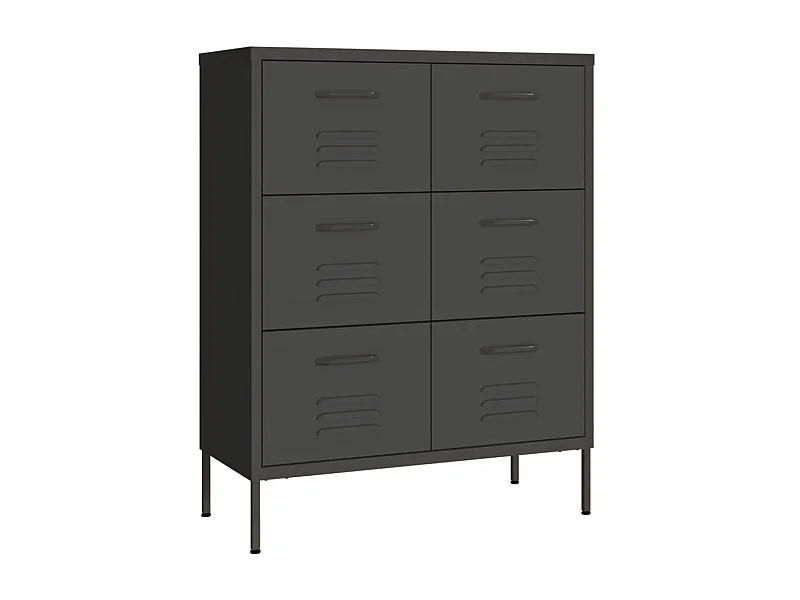 Armoire à tiroirs Anthracite 80x35x101,5 Acier