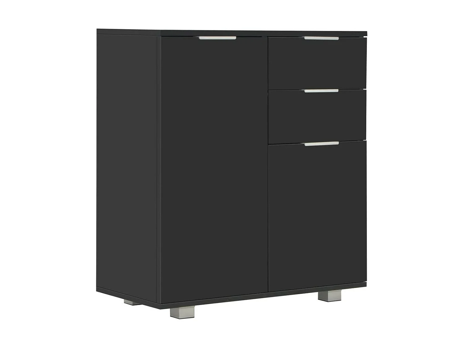 Buffet Noir brillant 71 x 35x76