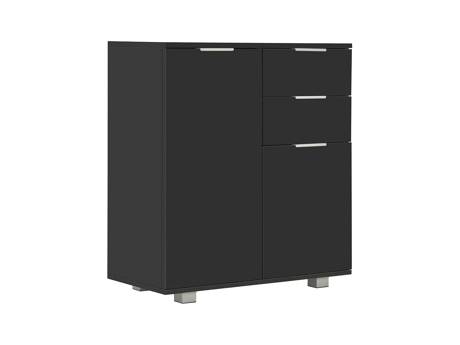 Buffet Noir brillant 71 x 35x76