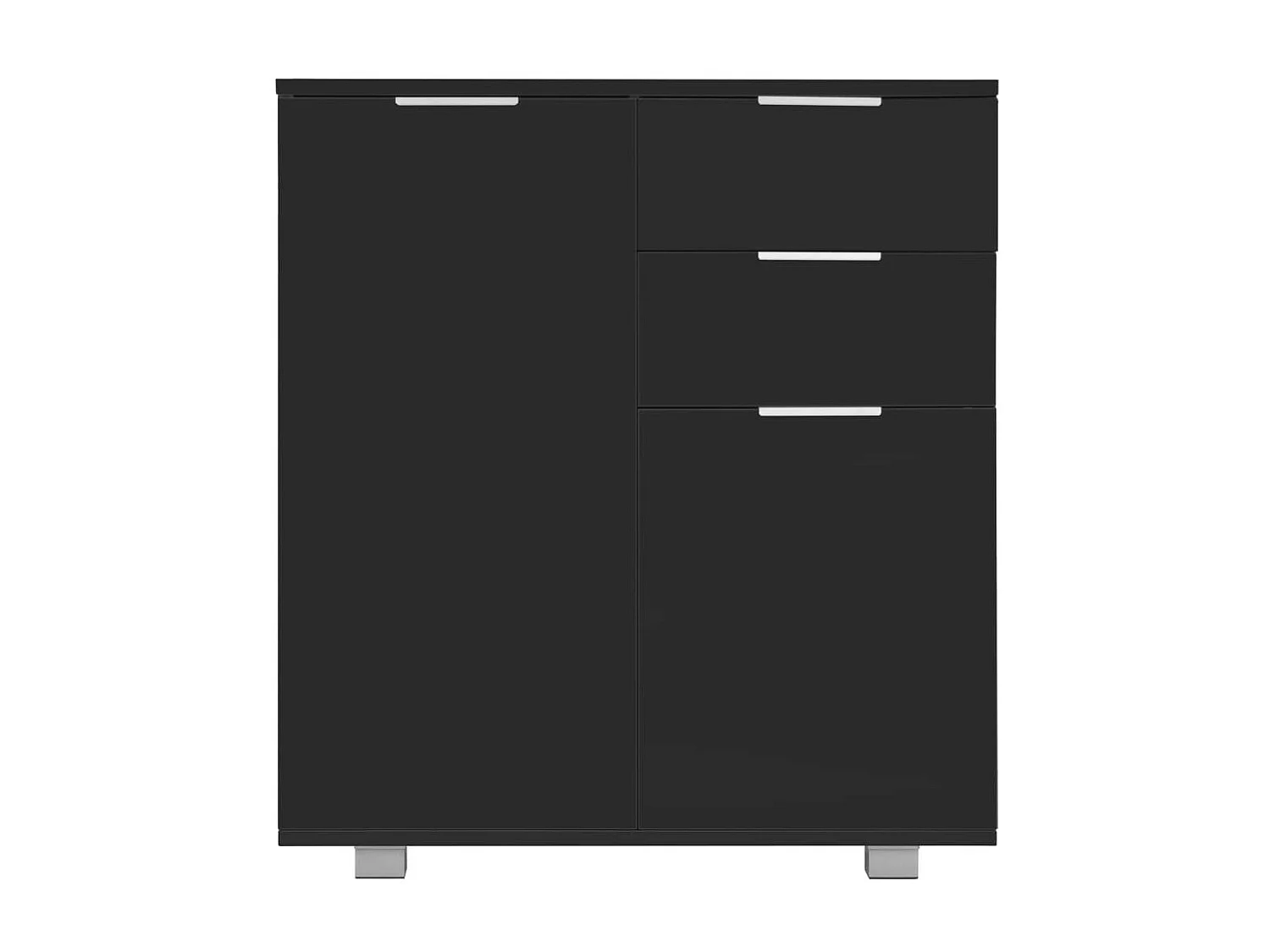 Buffet Noir brillant 71 x 35x76