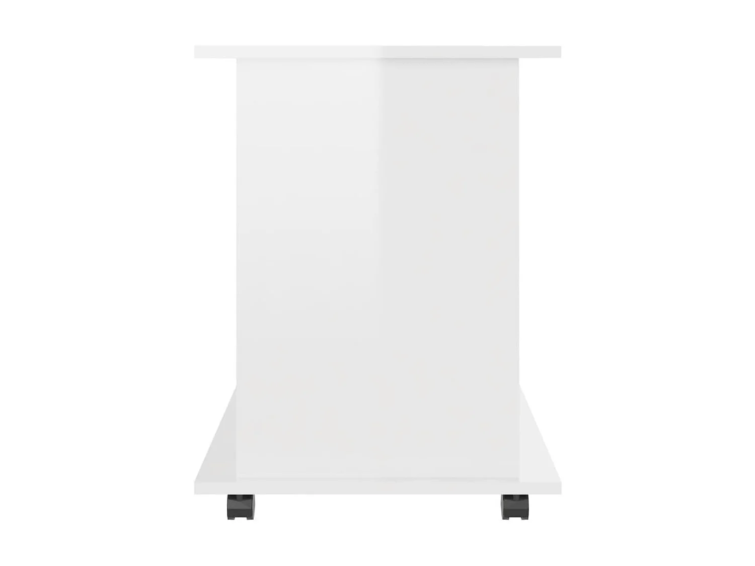 Armoire à roulettes Blanc brillant 60x45x60