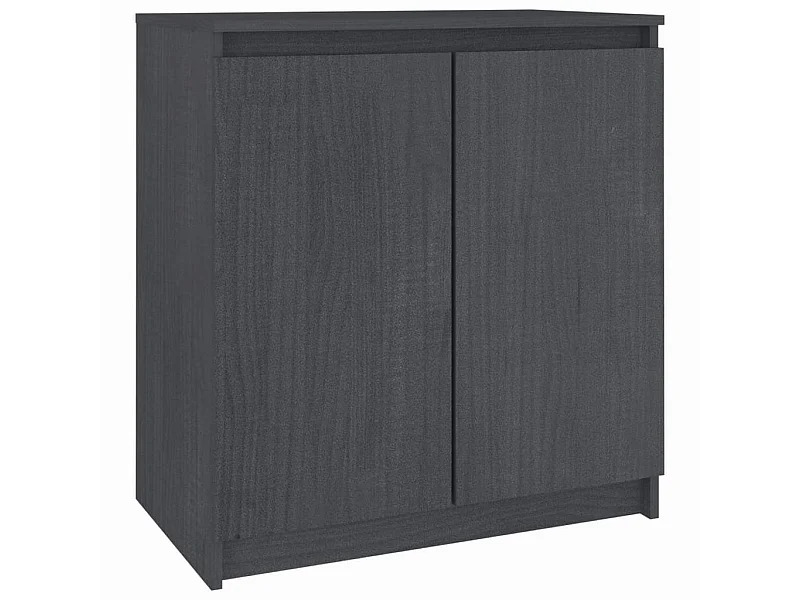 Armoire latérale Gris 60x36x65 Bois de pin massif