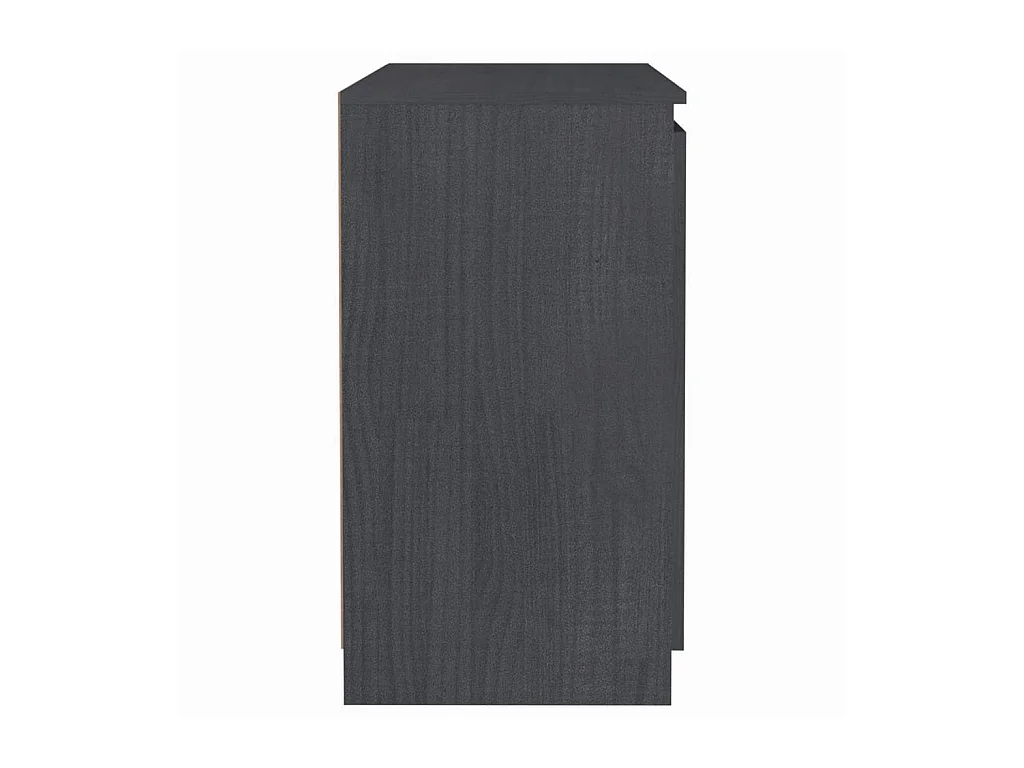 Armoire latérale Gris 60x36x65 Bois de pin massif