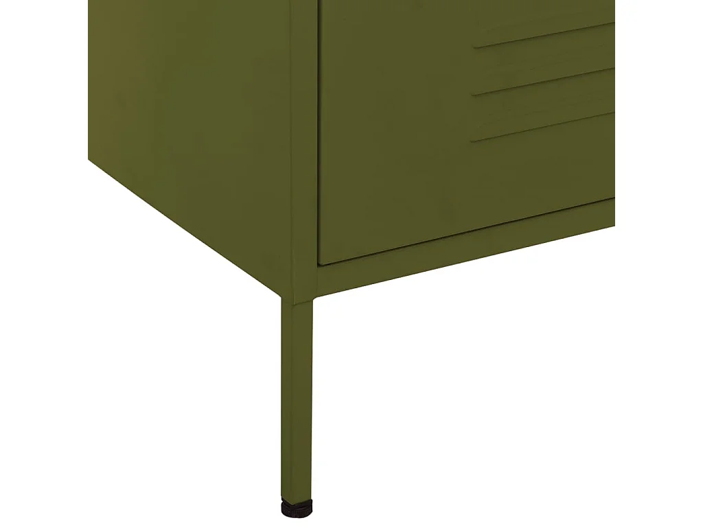 Commode Vert olive 80x35x101,5 Acier