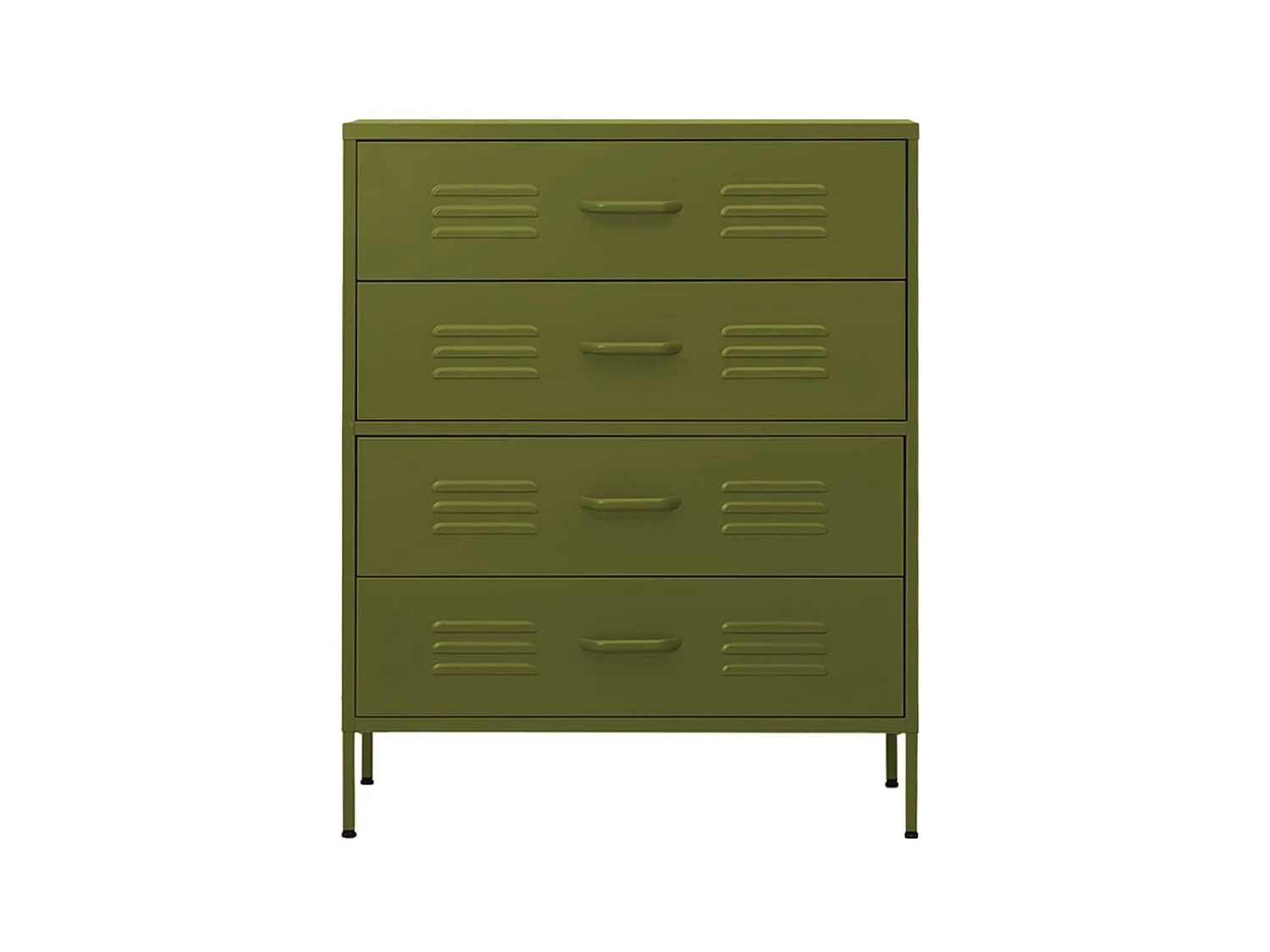 Commode Vert olive 80x35x101,5 Acier